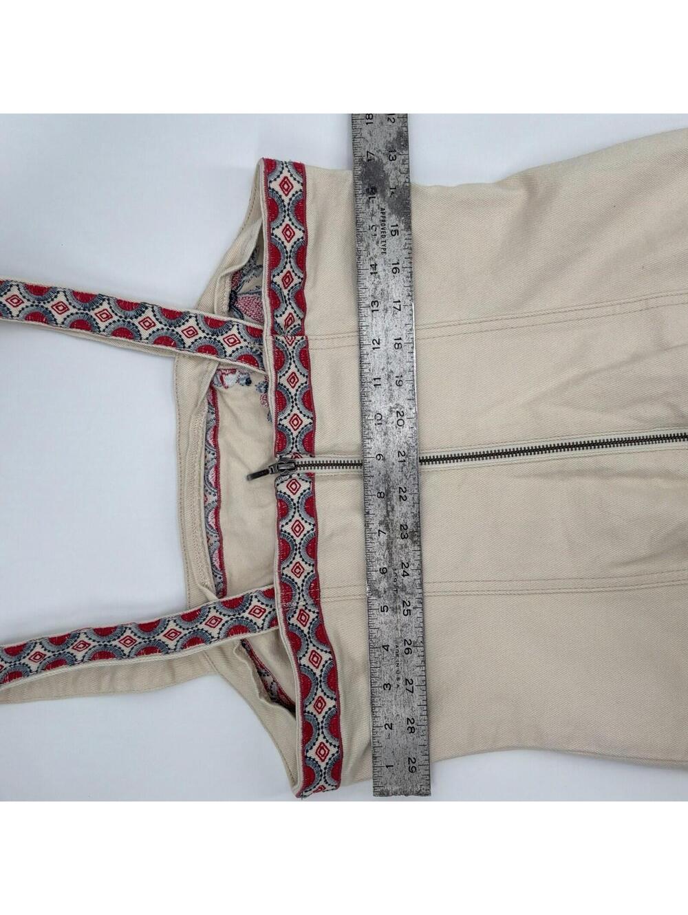 Shyanne Cream Denim Embroidered Sundress Size S - Picture 4 of 6